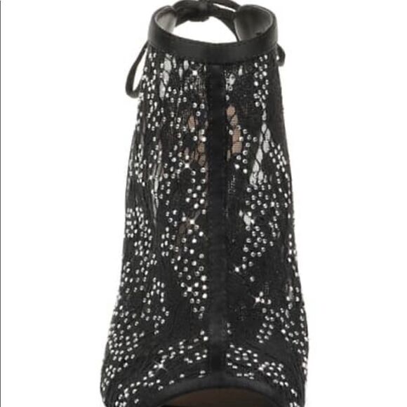 Jewel by Badgley Mischka Crystal and Lace Sandal - Picture 3 of 4